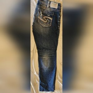 Womens Silver Jeans Suki Skinny Crop size 33x25